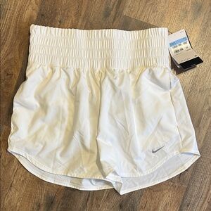 Nike Women's White High-Waisted Athletic Shorts